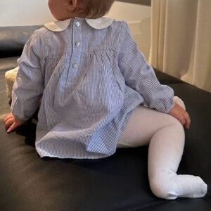 White Baby Girls Tights with Ruffles